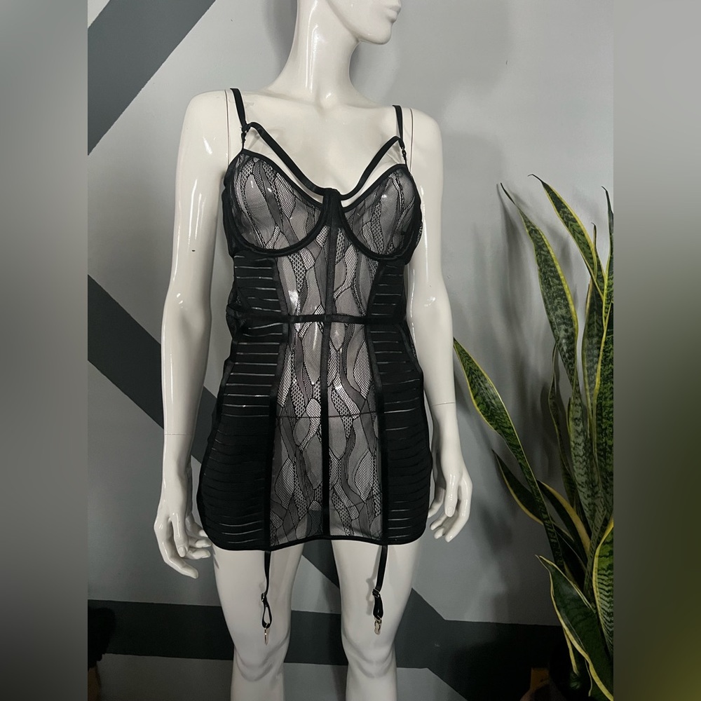 Gartered dress.